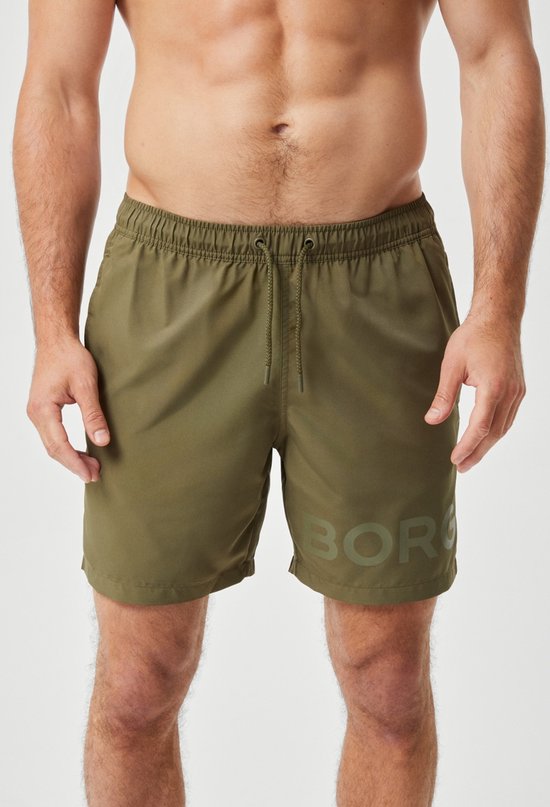 Björn Borg Swim Shorts - heren zwembroek - olijfgroen - Maat: XXL