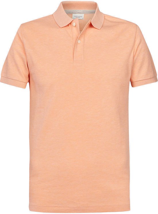 Profuomo slim fit heren polo - zalm roze - Maat: S