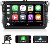 Apple Carplay - Android auto - Rns510 geschikt voor Volkswagen - Autoradio met bluetooth - 2gb+64gb - HD Achteruitrijcamera