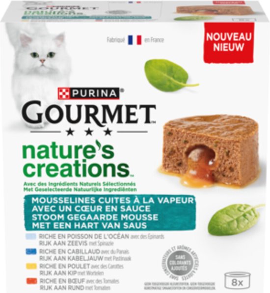 Gourmet Nature's Creations Blik Mousse met Saus Zeevis 8 x 85 gr