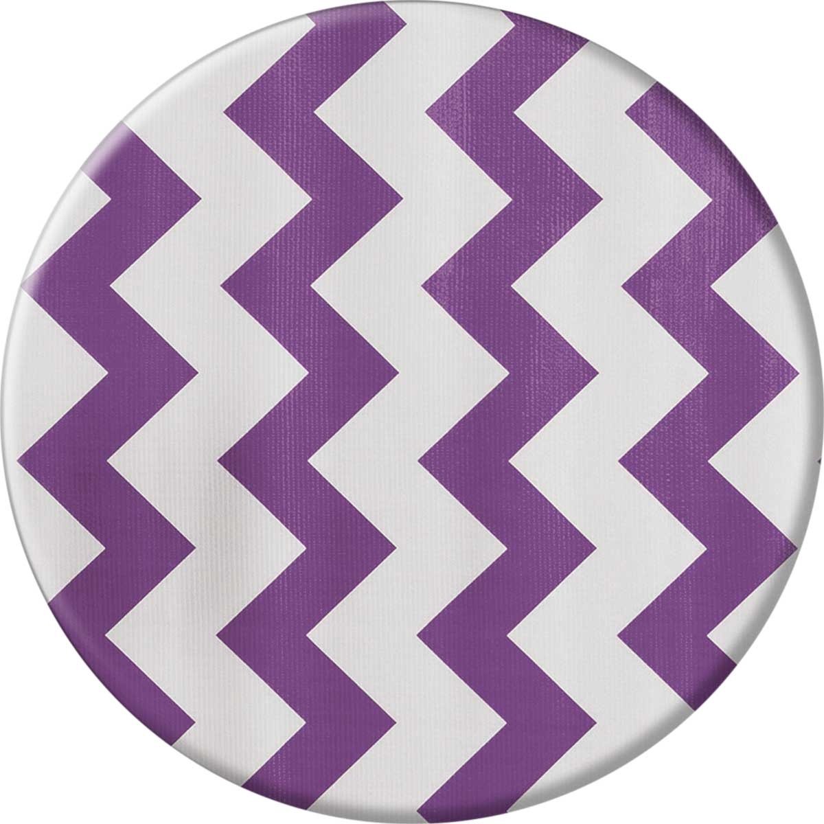 Mexicaans Rond Tafelzeil - Ø 120 cm - Zigzag - Paars