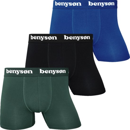 BENYSON® BENY-7016 3-Pack Heren Bamboe Boxershorts L