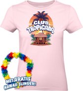 Dames t-shirt Cabana | Toppers in Concert 2024 | Club Tropicana | Hawaii Shirt | Ibiza Kleding | Lichtroze Dames | maat XL