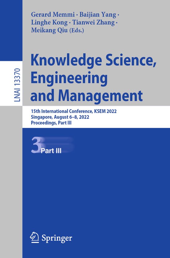 Lecture Notes in Computer Science13370- Knowledge Science, E ... - cover