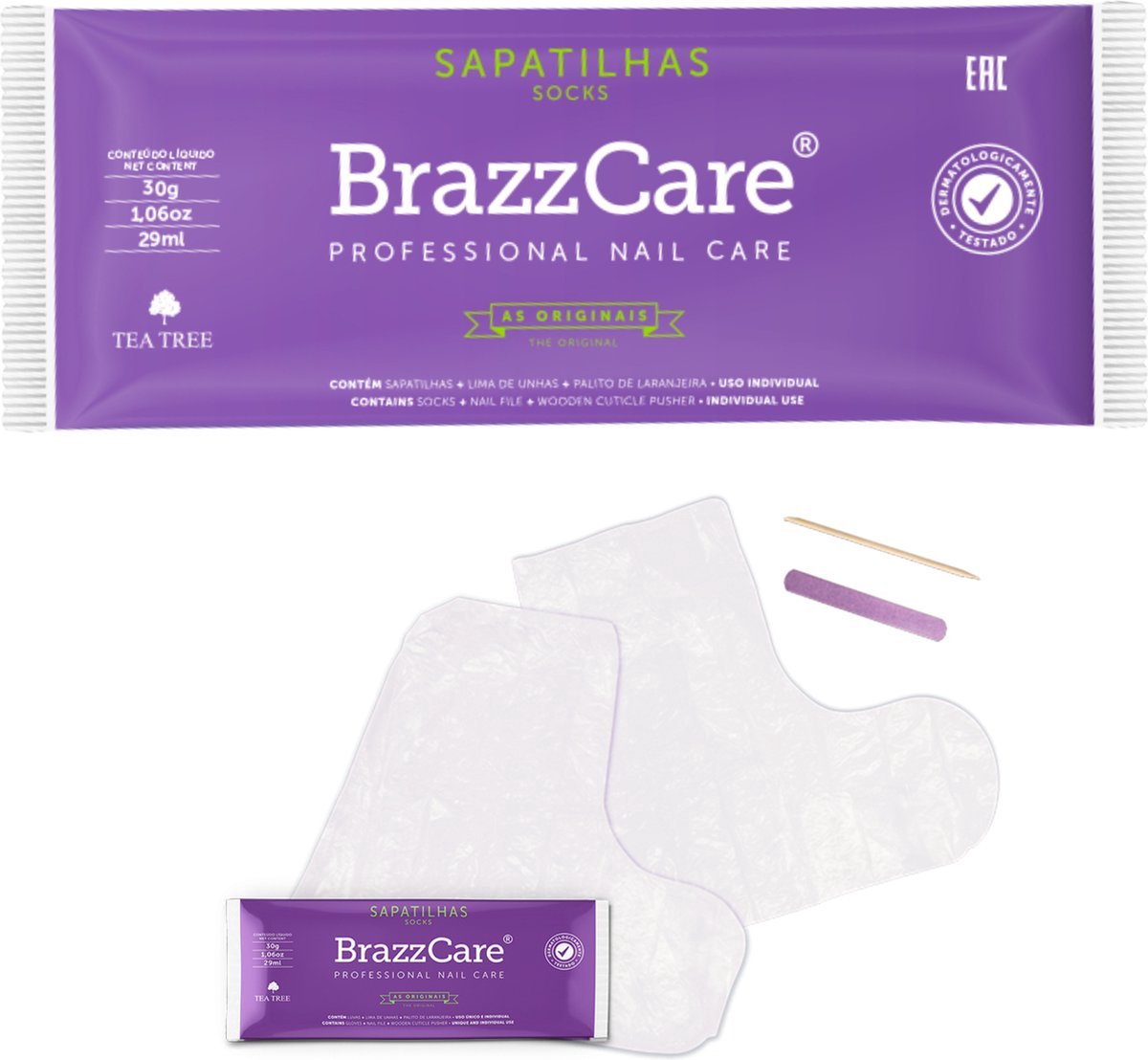BrazzCare hydraterend Voetmasker - Pedicureset - Spa pedicure - Voetverzorging - Nagelverzorging -Hydraterende Crème