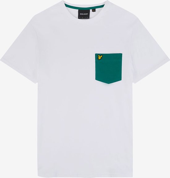 Contrast Pocket T-Shirt- Wit - XXL