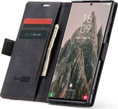 Hoesje geschikt voor Samsung Galaxy S24 Ultra - Book Case Leer Slimline Zwart