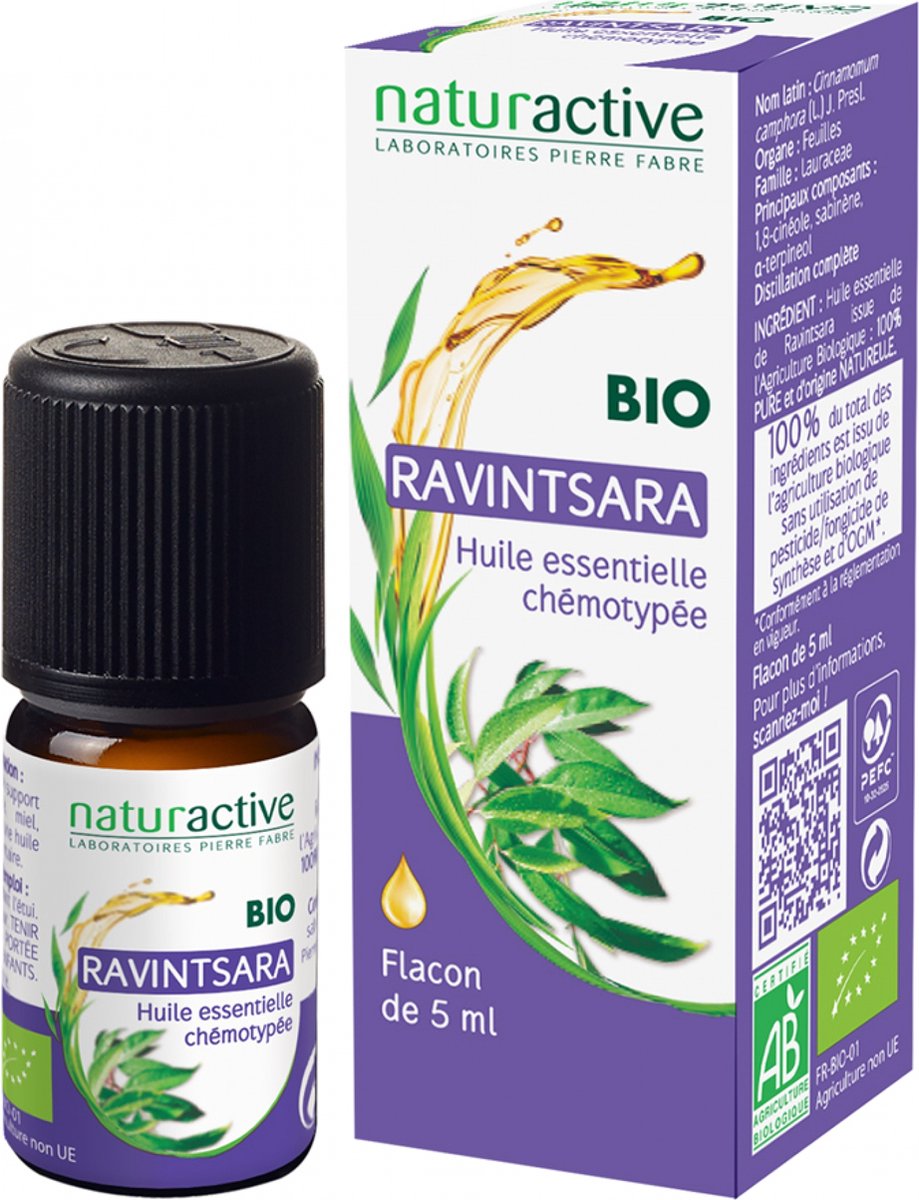 Goedkoopste Naturactive Ravintsara Etherische Olie (Cinnamomum Camphora (L) J.Prest.) Organisch 5 ml