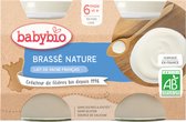 Babybio Brassé Nature 6 Mois et + Bio 2 Pots de 130 g