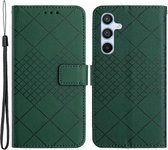 Coverup Rhombus Book Case - Geschikt voor Samsung Galaxy S24 Hoesje - Groen