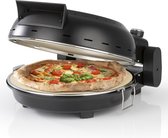 Rachs KOCHWERK Machine à Pizza avec réglage de la température avec pierre à pizza amovible - noir mat