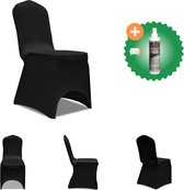 vidaXL Hoes voor stoelen 50 stuks (zwart) Tuinmeubelhoes Inclusief Reiniger