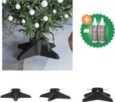 vidaXL Kerstboomstandaard 55 5x55 5x15 cm grijs Kerstboomvoet Inclusief Onderhoudsset