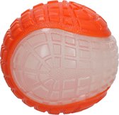 Dog Comets Glow in the Dark Moon Bal - 10 cm - Hondenspeelgoed - Op Water en Land - Apporteerspeelgoed - met Piep - L - Oranje