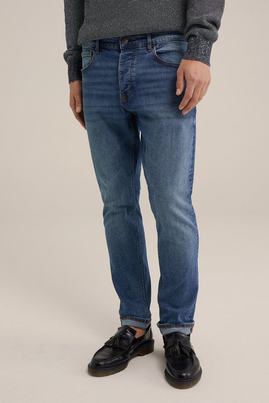 WE Fashion Heren slim fit jeans met medium stretch