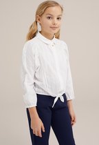 WE Fashion Meisjes blouse met broderie anglaise