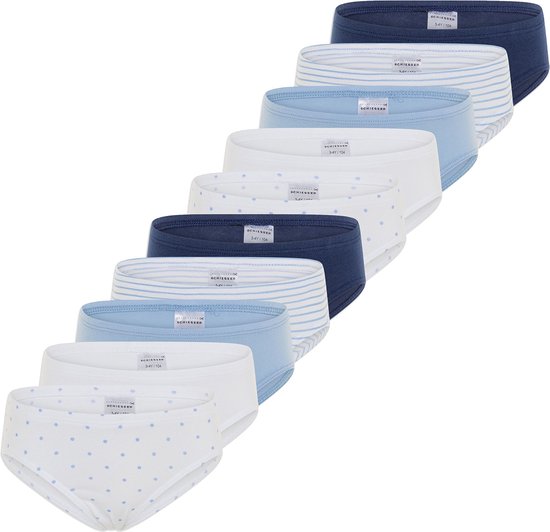 Schiesser Meisjes slip / onderbroek 10 pack 95/5 Organic Cotton