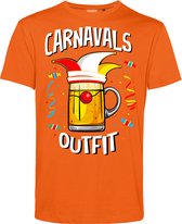 T-shirt Carnavals Outfit | Carnavalskleding heren | Carnaval Kostuum | Foute Party | Oranje | maat L