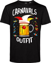 T-shirt Carnavals Outfit | Carnavalskleding heren | Carnaval Kostuum | Foute Party | Zwart | maat M