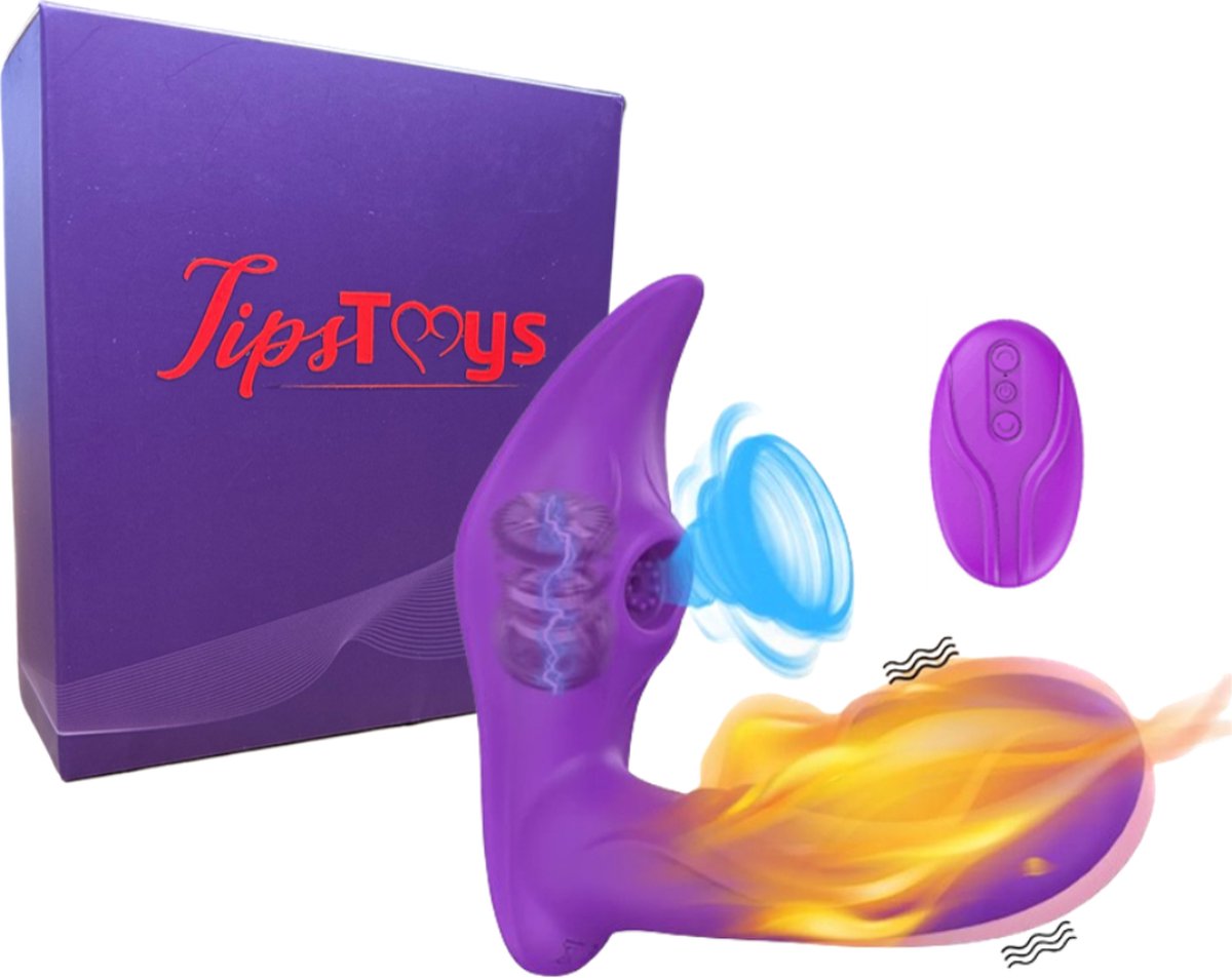 Goedkoopste TipsToys Luchtdruk Vibrator - Draagbare Dildo Sex Toys voor Vrouwen met Verwarming - Seksspeeltjes Sex Toys voor koppels