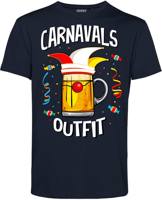 T-shirt Carnavals Outfit | Carnavalskleding heren | Carnaval Kostuum | Foute Party | Navy | maat 4XL