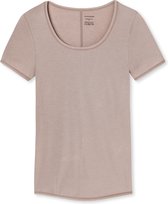 SCHIESSER Personal Fit T-shirt (1-pack) - dames shirt korte mouwen bruin - Maat: M