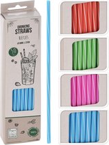 Rietjes - kunststof rietjes - plastic - herbruikbaar - vaatwasbestendig - 50 stuks