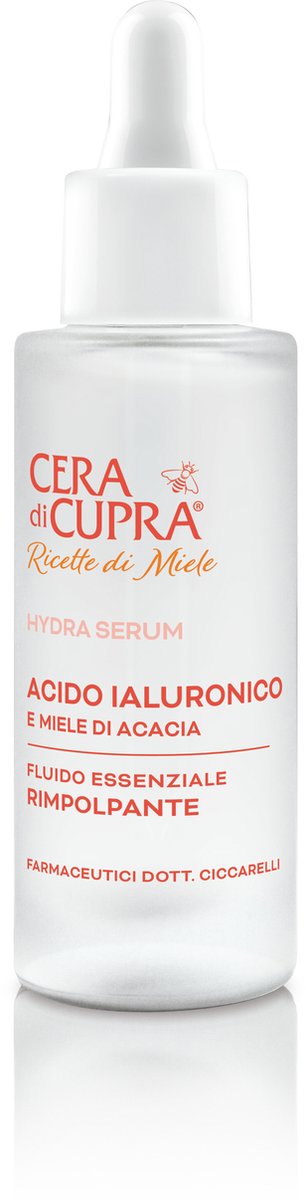 Cera di Cupra Ricetta di Miele - Hydra Serum Acido Ialuronico: geweldig, veelzijdig serum met Acaciahoning en Hyaluronzuur voorkomt veroudering van de huid. Ook voor mannen.
