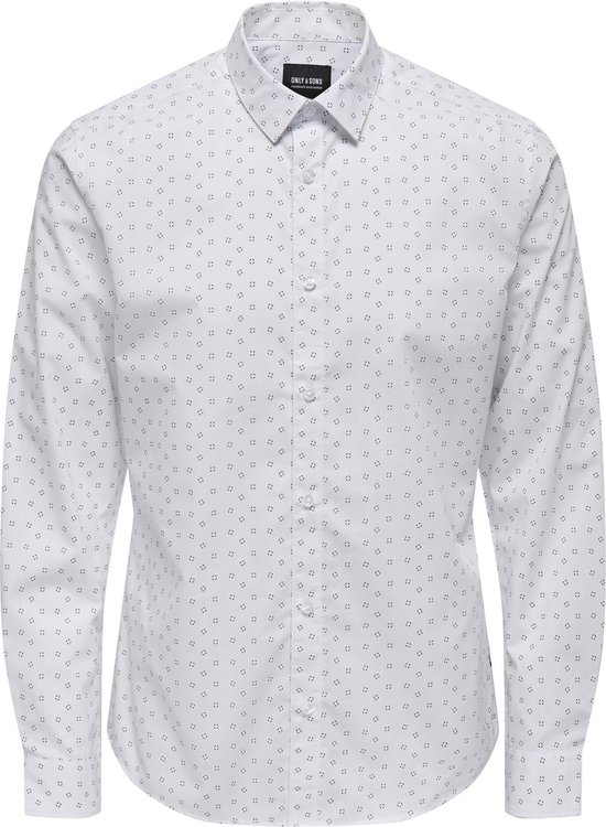 Chemise Homme ONLY & SONS ONSSANE LIFE SLIM LS DITSY POPELINE Chemise Homme - Taille XXL