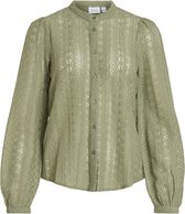 Vila Blouse Vichikka Lace L/s Shirt - Noos 14082977 Oil Green Taille Femme - S