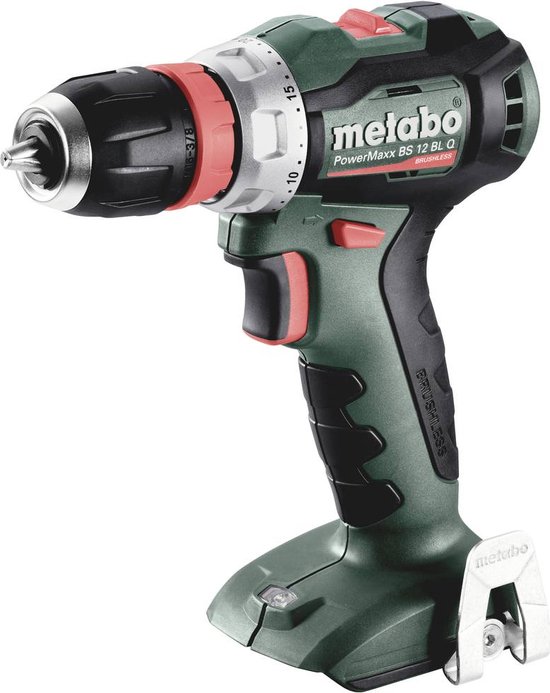 Metabo PowerMaxx BS 12 BL Q 601045850 Accu-schroefboormachine 12 V Brushless, Zonder accu, Zonder lader