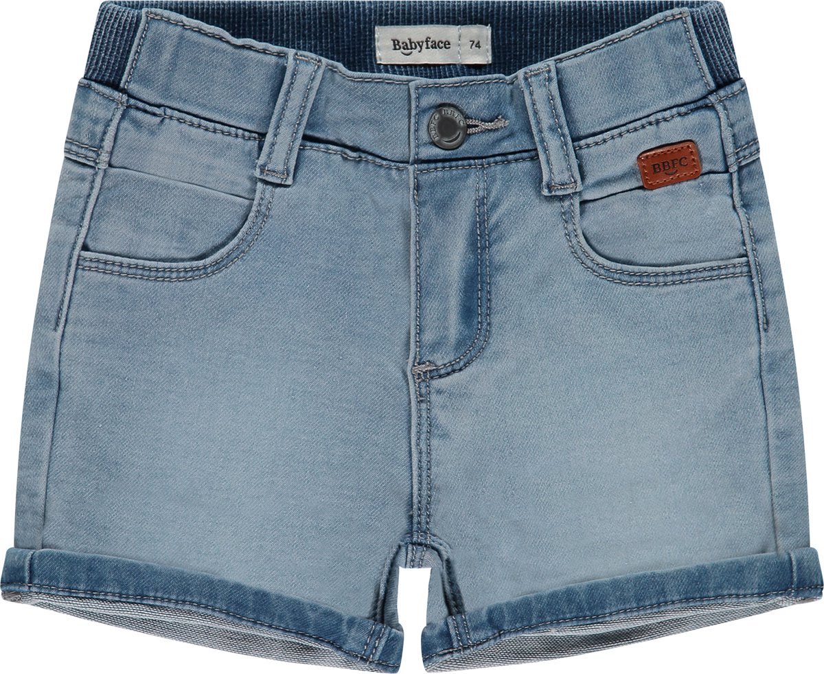 Babyface baby boys jogg denim short Jongens Broek - light blue denim - Maat 68