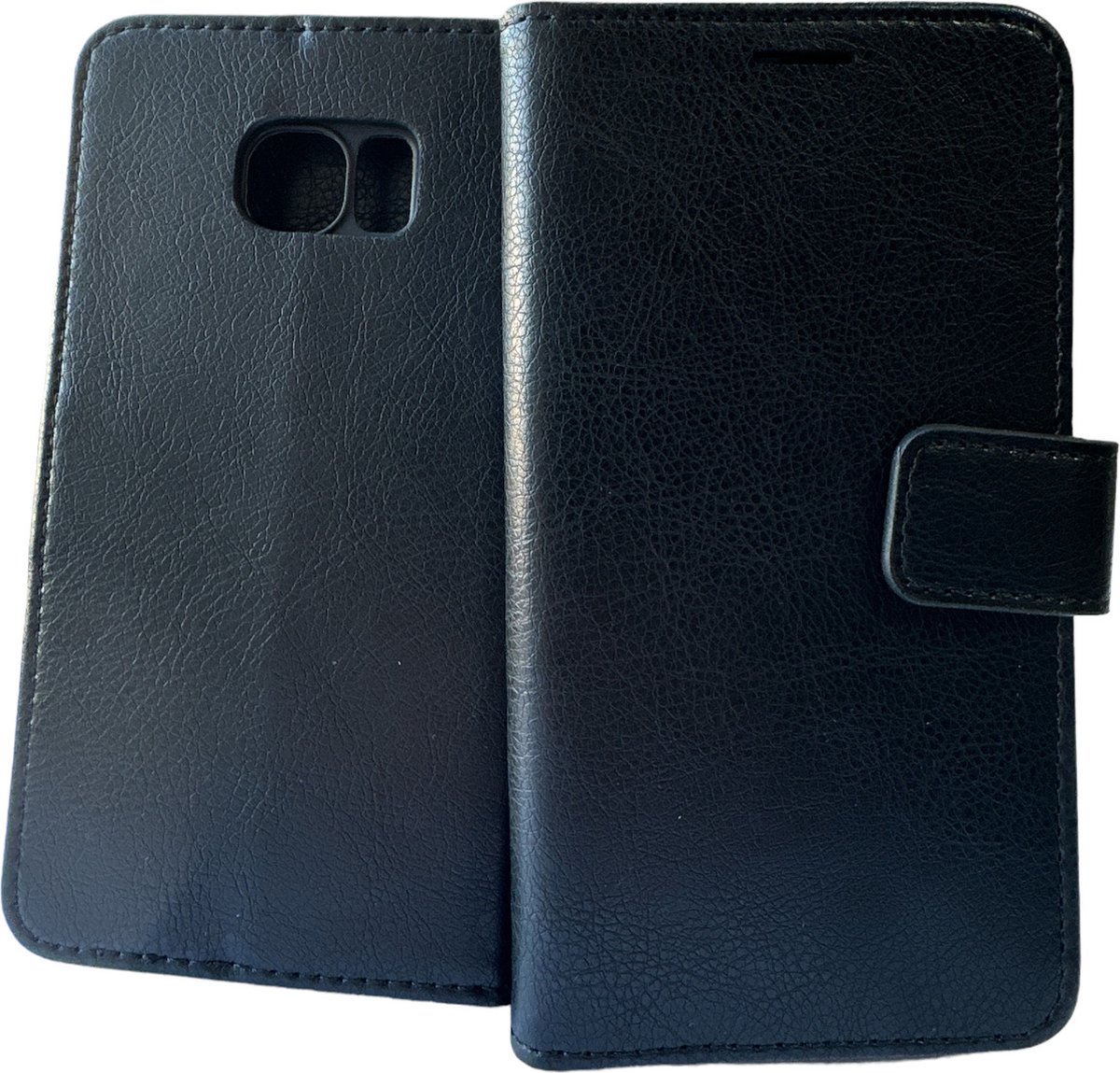 Portemonnee Book Case Hoesje Geschikt voor: Samsung Galaxy S6 Edge Plus - Zwart