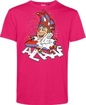 T-shirt kind Alaaf | Carnavalskleding kinderen | Carnaval Kostuum | Foute Party | Fuchsia | maat 140