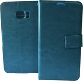 Portemonnee Book Case Hoesje Geschikt voor: Samsung Galaxy S6 Edge Plus - Turquoise