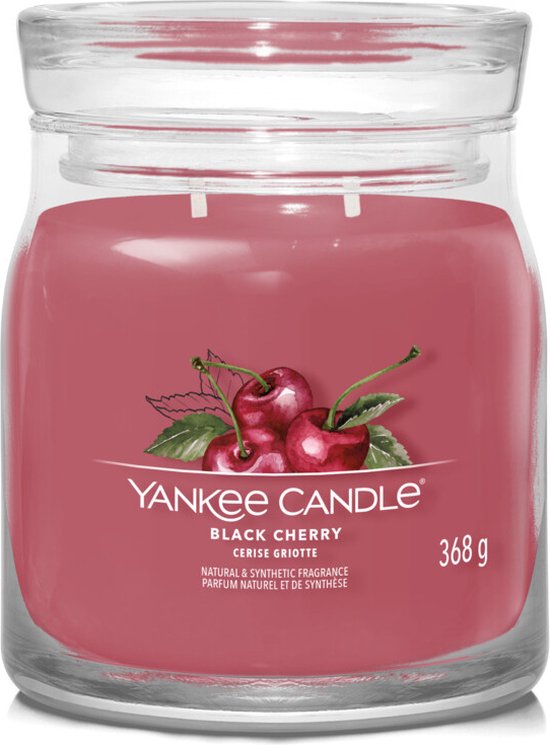 Yankee Candle - Black Cherry Signature Medium Jar - Moederdag cadeau