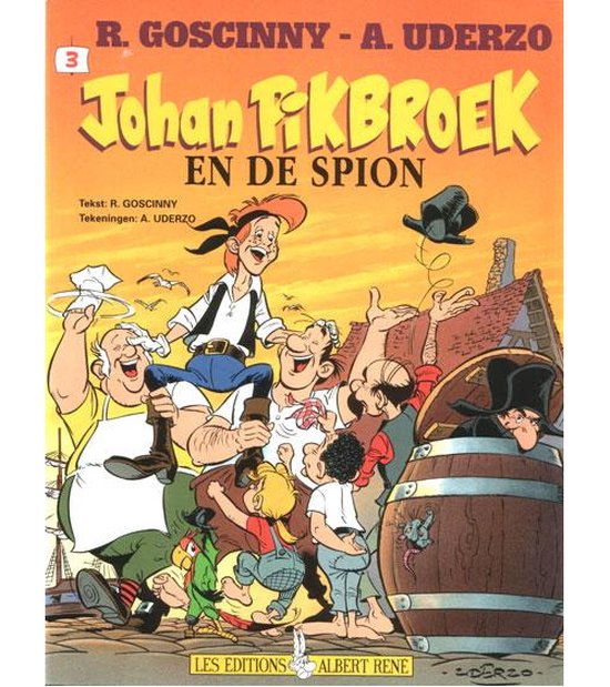 Omslag van Johan Pikbroek en de spion door Albert Uderzo