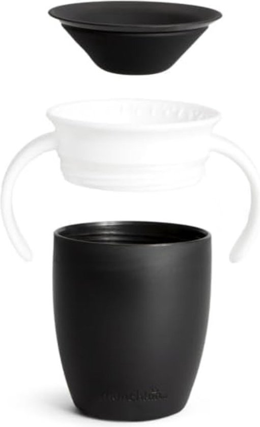 Munchkin Miracle 360° Trainer Cup Oefenbeker - Zwart - 207ml - Anti-lek van Munchkin — afbeelding 3