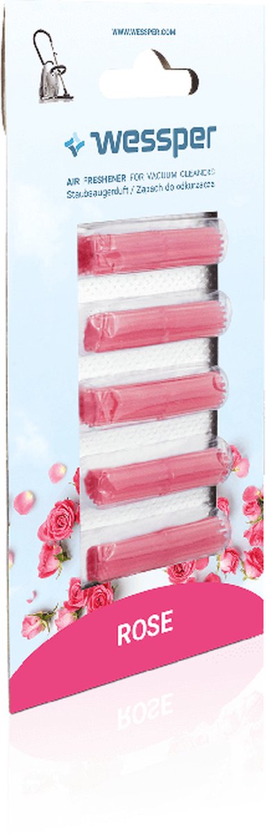 Geurstaafjes - parfum - luchtverfrisser voor stofzuiger (rozen) - 1x 5 stuks