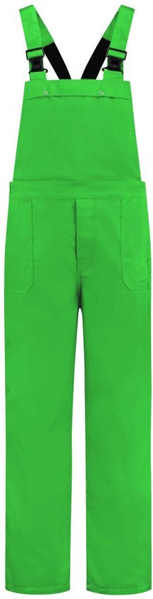 Tuinbroek voor volwassenen - groen - maat 52 - carnaval / feest - verkleedkleding