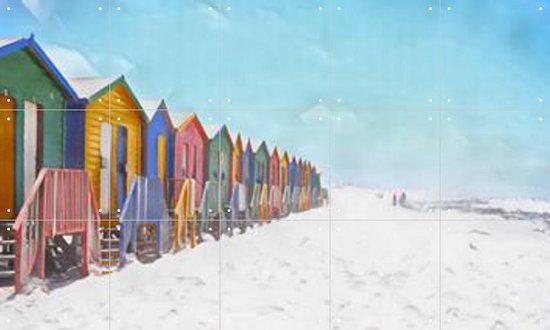 IXXI African beach houses - Wanddecoratie - Artiesten en Schilders - 100 x 60 cm