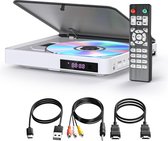 DVD Speler met HDMI - DVD Speler - DVD Speler HDMI - DVD Speler Laptop - Wit - 1920x1080 - Inclusief HDMI Kabel - Met afstandsbediening - DVD en CD speler - Compact