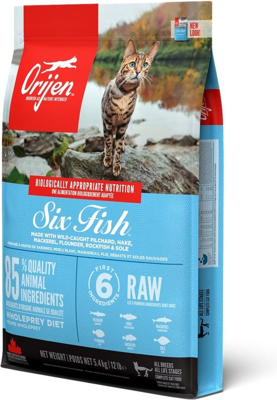 Orijen Kattenvoer - Whole Prey Six Fish - Vis - 5.4 kg
