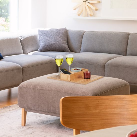 Table Accoudoir Canapé Bambou Pliable - Plateau Antidérapant Universel Pour Boissons Et Télécommande
