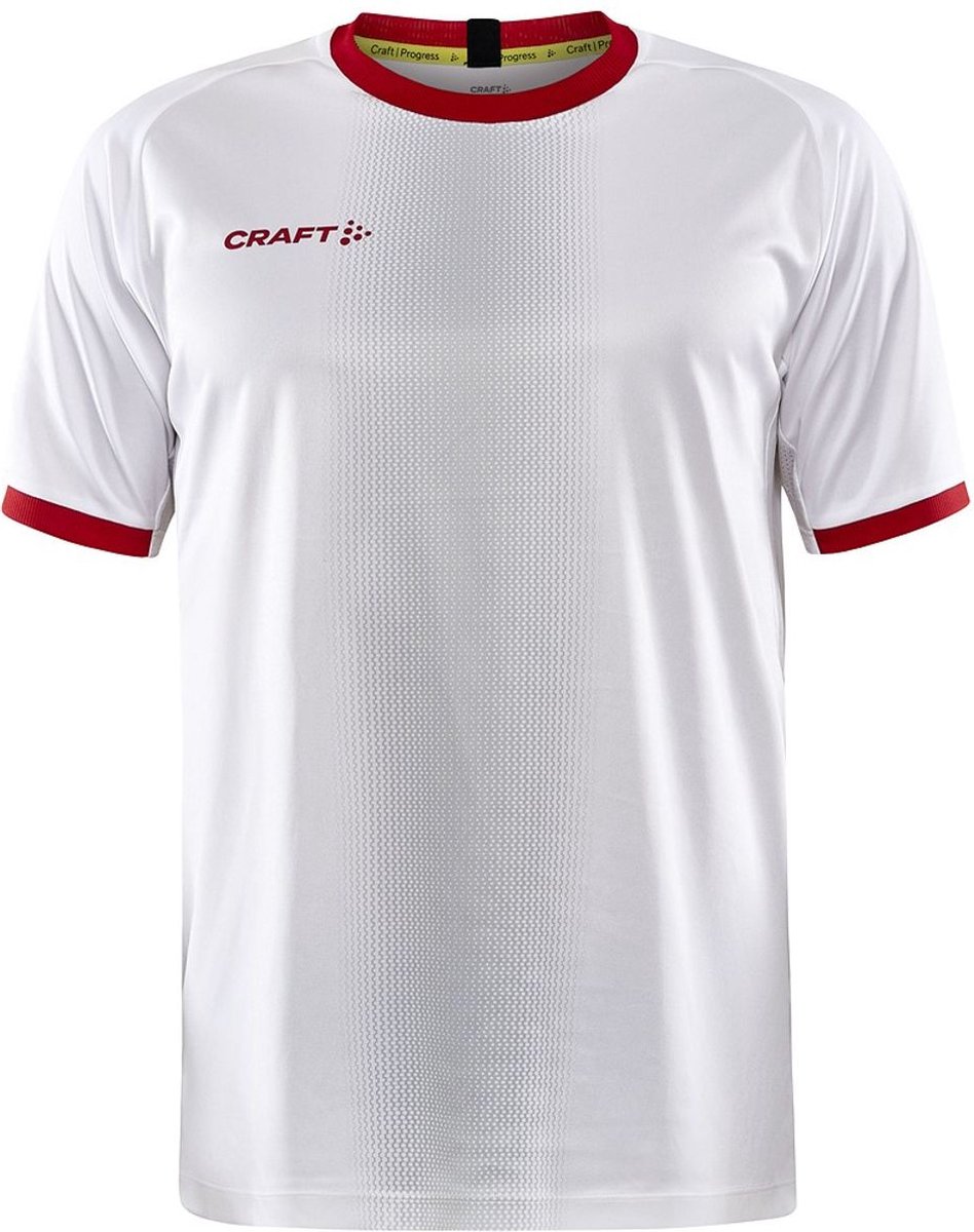 Craft Progress 2.0 Shirt Korte Mouw Heren - Wit / Bright Red | Maat: S