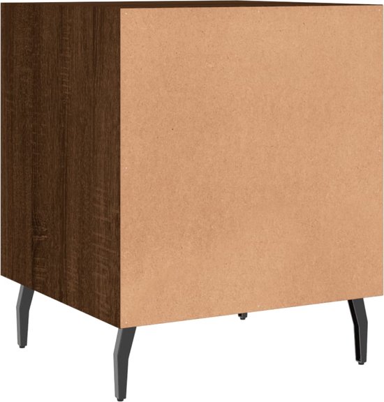 Nachtkastjes 2 st 40x40x50 cm bewerkt hout zwart | -nl