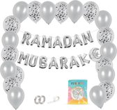 Festivz Ramadan decoratie - Ramadan Mubarak Set Compleet - Ramadan Feestdecoratie - Ramadan Decoratie - Zilver