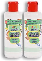 Acrylvernis Glanzend Duo – Set van 2 | Ideaal voor Kunst en Hobby's | 100ml – Acrylvernis Waterbasis | Voor Kinderen en Volwassenen