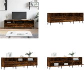 vidaXL Tv-meubel 150x30x44-5 cm bewerkt hout gerookt eikenkleurig - Tv-meubel - Tv-meubels - Tv-kast - Hifi-kast