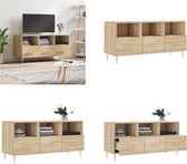 vidaXL Tv-meubel 102x36x50 cm bewerkt hout sonoma eikenkleurig - Tv-meubel - Tv-meubelen - Tv Kast - Opbergkast